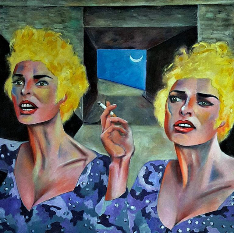 David Baldwin "Zwillinge" (2018) | Öl auf Leinwand | 130x130 cm