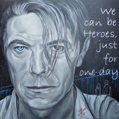 Antje an der Spree "David Bowie" 2017 | Acryl auf Leinwand, 100x100 cm