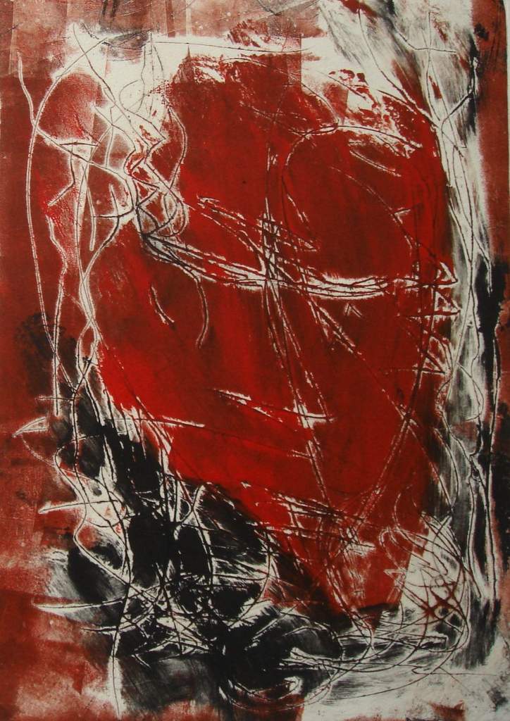 Ingrid Bertel, "Wislawa Szymborska 2", Radierung, 2014, 20x30 cm