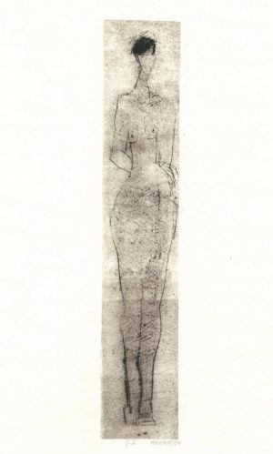 Sibylle Meister "feminile", 2ßß4, Kaltnadelradierung, 36x6,5 cm, 150 € inkl. Passepartout
